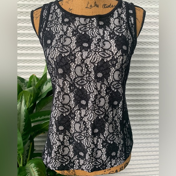 Ann Taylor Tops - NWOT Ann Taylor med petite sleeveless lace top. Never worn.